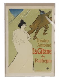 AFTER TOULOUSE-LAUTREC FRENCH COLOR LITHOGRAPH