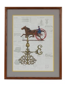 HAND COLORED LITHOGRAPH AFTER DAVID GROSE FRAMED.