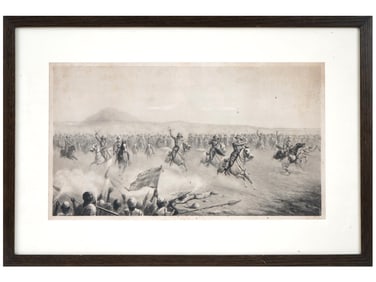 19TH CENTURY LITHOGRAPH OF BRITISH COLONIAL WAR