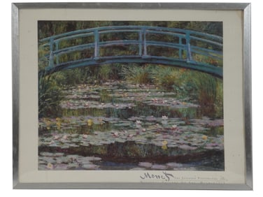 FRAMED WALL PRINT OF WATER LILIES BY CLAUDE MONET