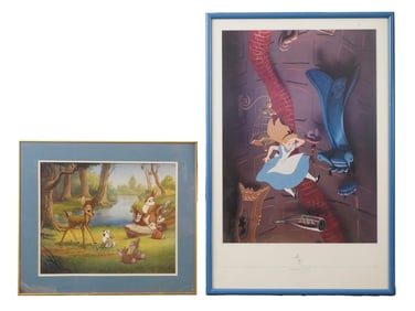 LOT OF DISNEY ANIMATION POSTER AND LITHOGRAPH FRAMED