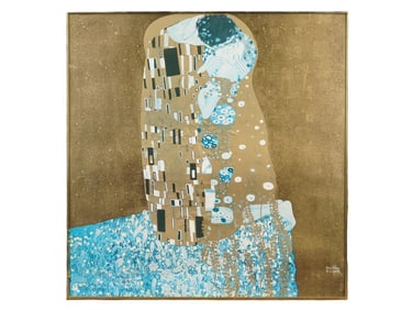 AFTER GUSTAV KLIMT THE KISS POSTER FRAMED