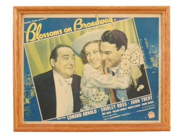VINTAGE 1937 FILM POSTER FOR BLOSSOMS ON BROADWAY