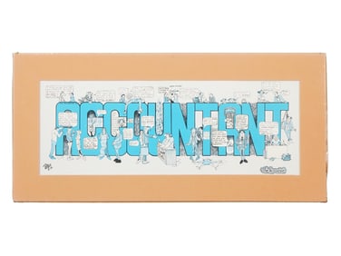 1982 PETER PRINTS CARTOON POSTER THE ACCOUNTANT
