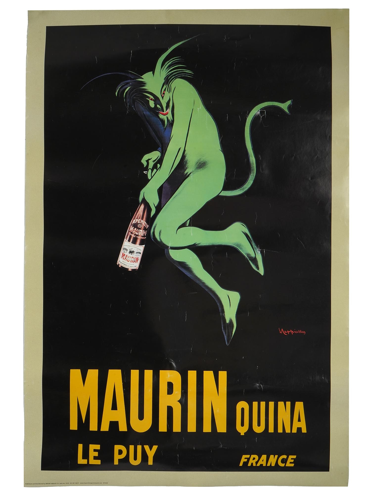VINTAGE AMERICAN MAURIN QUINA LITHOGRAPH POSTER (1 of 7)