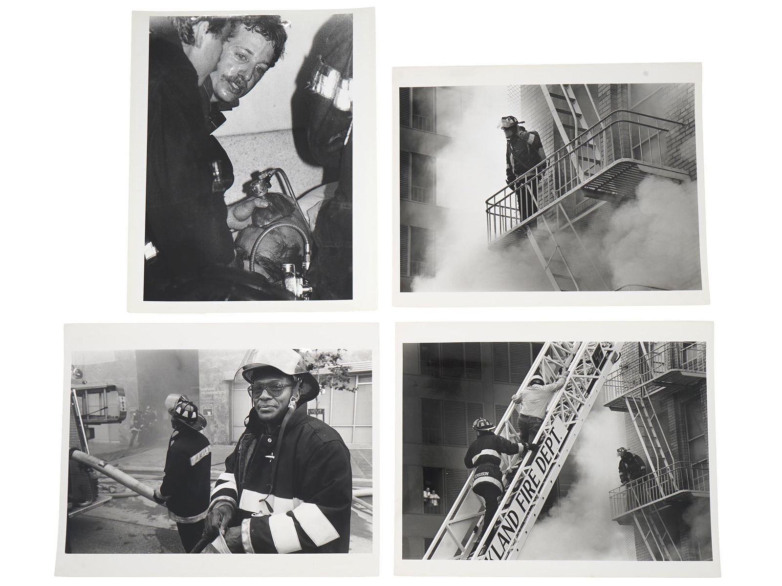 VINTAGE AMERICAN PHOTOS FIREMEN OAKLAND NEW YORK (1 of 6)