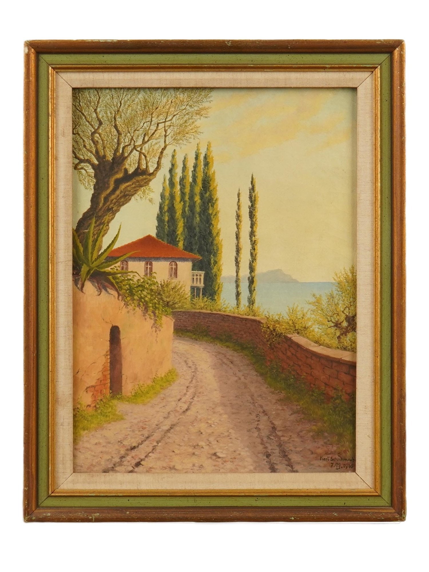 EUROPEAN OIL LANDSCAPE PAINTING BY KARL SCHUMACHER (1 of 6)