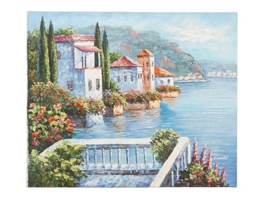 VINTAGE OIL LANDSCAPE PAINTING BY K WALLIS