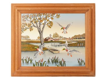 H. HARGROVE AMERICAN LANDSCAPE ACRYLIC PAINTING