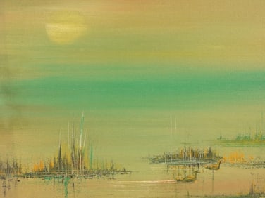 VINTAGE OIL ON CANVAS OIL PAINTING BY GARRAFFA