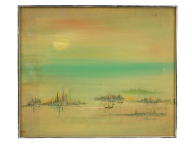 VINTAGE OIL ON CANVAS OIL PAINTING BY GARRAFFA