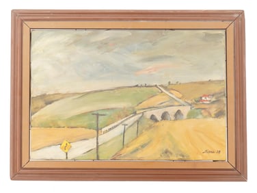 OIL PAINTING SIGNED NORRIS HAYHURST 1938