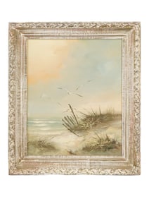 VINTAGE SEASCAPE OIL PAINTING SIGNED ENGEL