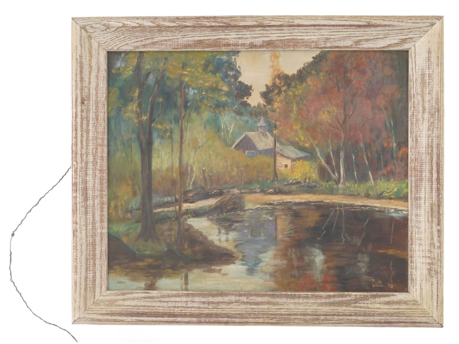 ENGLISH RURAL LANDSCAPE OIL PAINTING BY RUTH DAVIS (1 of 5)