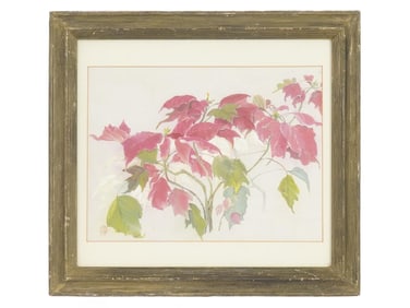 VINTAGE JAPANESE MIXED MEDIA PAINTING SIGNED