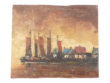 CANADIAN SEASCAPE OIL PAINTING SIGNED WILLIAM DE GARTHE