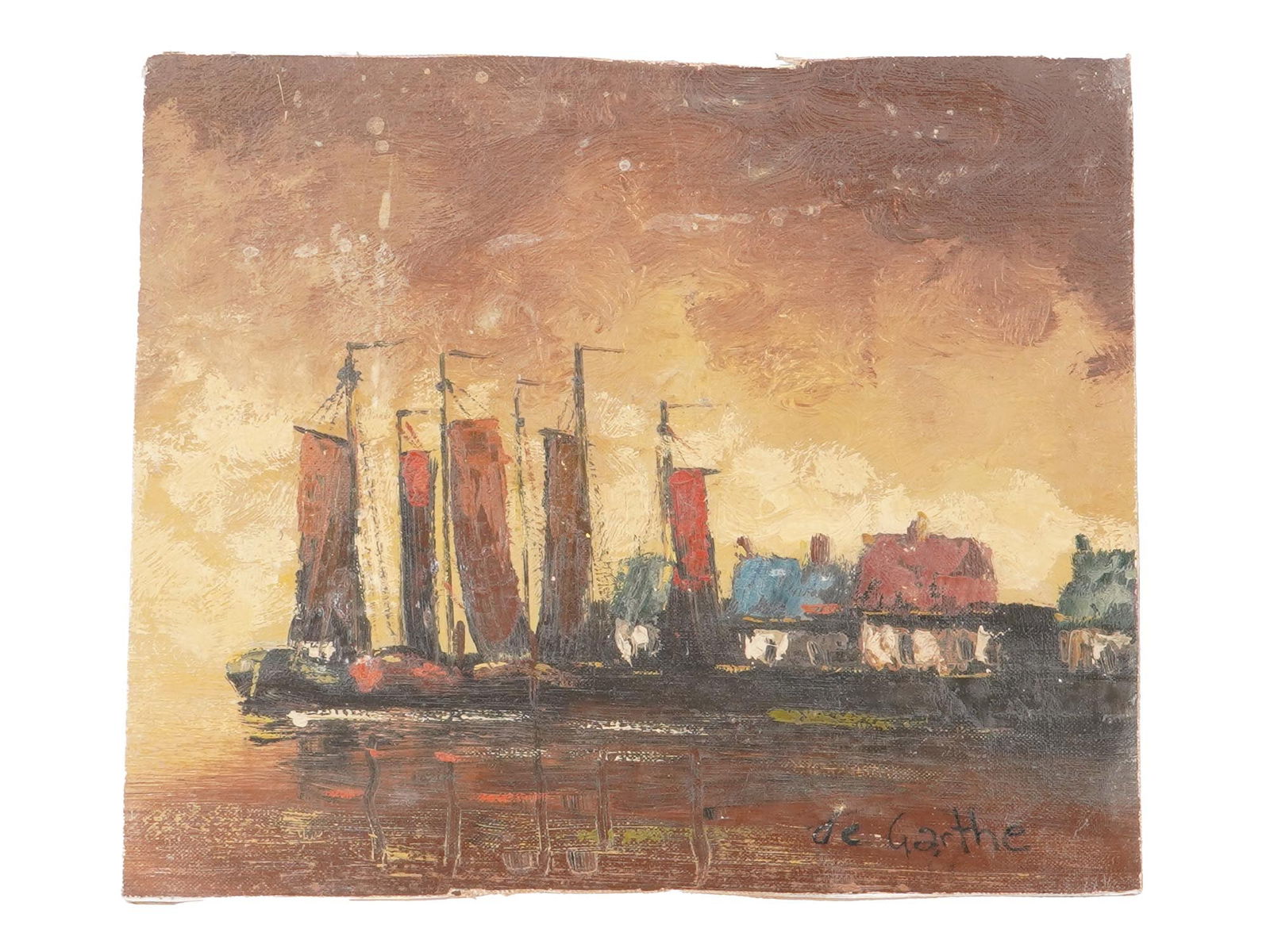 CANADIAN SEASCAPE OIL PAINTING SIGNED WILLIAM DE GARTHE (1 of 5)