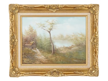 VINTAGE OIL LANDSCAPE PAINTING BY JAMISON