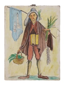 AFTER GIUSEPPE MARIA MITELLI MIXED MEDIA PAINTING