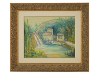 GENNY LORENZON ITALIAN LANDSCAPE OIL PAINTING