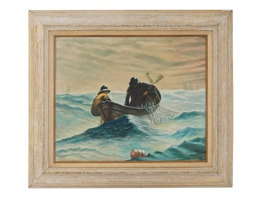 ATTR TO ETHEL HANNIS BATHURST AMERICAN OIL PAINTING