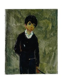 FRENCH MIXED MEDIA PAINTING BY JEAN BAPTISTE VALADIE