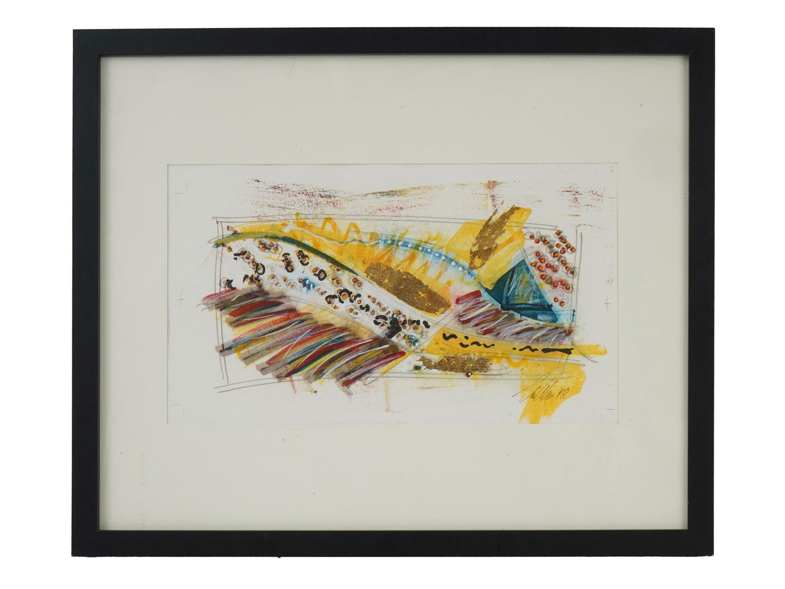 CONTEMPORARY ABSTRACT MIXED MEDIA PAINTING SIGNED (1 of 4)