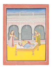 ANTIQUE INDIAN BIKANER SCHOOL MINIATURE PAINTING