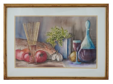 WATERCOLOR STILL LIFE PAINTING SIGNED BY THE ARTIST