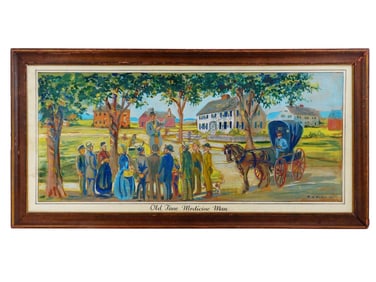 AMERICAN HISTORICAL GENRE PAINTING SIGNED RW PIERCE