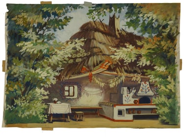 UKRAINIAN MIXED MEDIA PAINTING BY ANATOLY PONOMARENKO