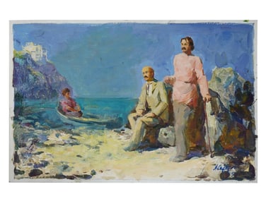 ALEKSEY SIDOROV UKRANIAN SOVIET ERA OIL PAINTING