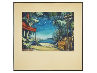 UKRAINIAN GOUACHE PAINTING BY ANATOLY PONOMARENKO