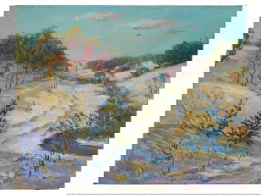 UKRAINIAN LANDSCAPE PAINTING BY YURI KARGAPOLOV SIGNED