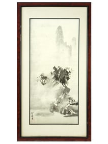 AFTER SESSHU TOYO JAPANESE INK ON PAPER PAINTING