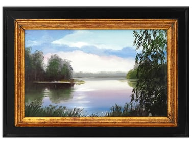 1994 RUSSIAN LANDSCAPE OIL PAINTING SIGNED