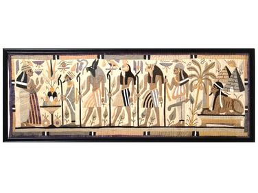 VINTAGE EGYPTIAN QUILT WITH ANCIENT EGYPTIAN GODS