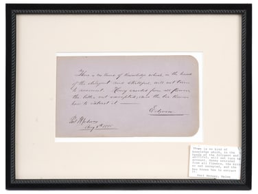 ANTIQUE CANADIAN HANDWRITTEN LETTER SIGNED EDWIN