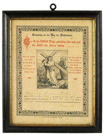 ANTIQUE GERMAN DOCUMENT CERTIFICATE OF CONFIRMATION