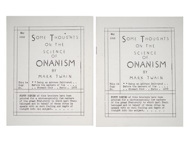 RARE COPIES OF SOME THOUGHTS ON SCIENCE BY MARK TWAIN