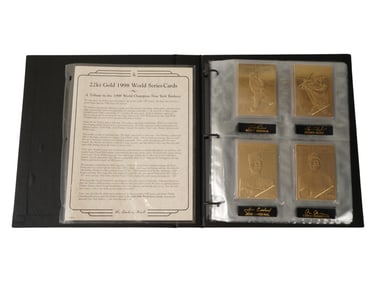 1998 ALBUM GOLD PHOTO BASEBALL CARDS NEW YORK YANKEES