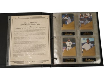 1999 ALBUM GOLD PHOTO BASEBALL CARDS NEW YORK YANKEES