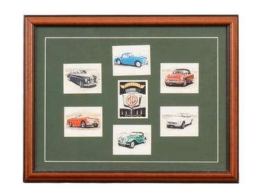 COLLECTION OF VTG CIGARETTE CARDS W MG AUTOMOBILES