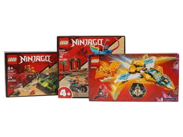 LOT OF 3 LEGO NINJAGO PLAYSETS IOB