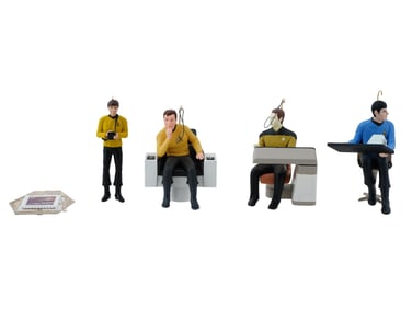 GROUP OF VINTAGE HALLMARK KEEPSAKE ORNAMENTS STAR TREK