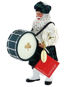 IRISH CLOTHTIQUE POSSIBLE DREAMS SANTA FIGURINE W DRUM