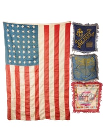 GROUP OF AMERICAN ITEMS 48 STAR FLAG AND COVERS