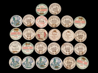 LARGE COLLECTION OF VINTAGE MILK BOTTLE CAPS