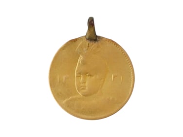 PERSIAN AHMAD SHAH SULTAN KING 22K GOLD COIN PENDANT