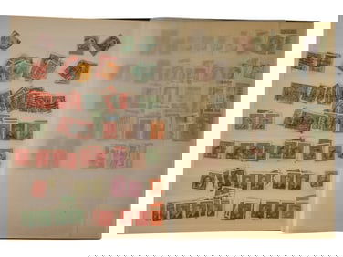 COLLECTION OF VARIOUS POSTAGE STAMPS IN ALBUM